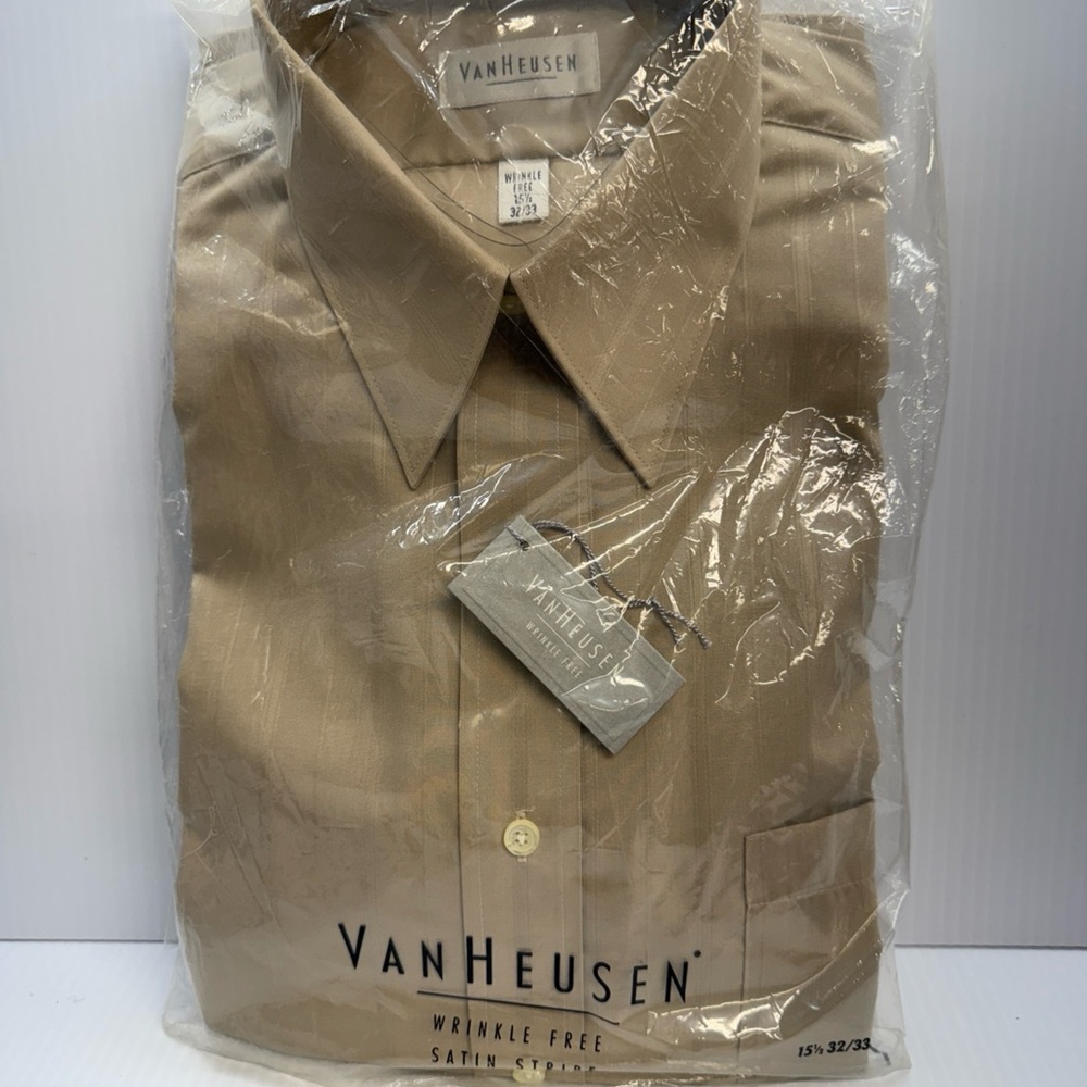 Van Heusen Men's Beige Dress Shirt